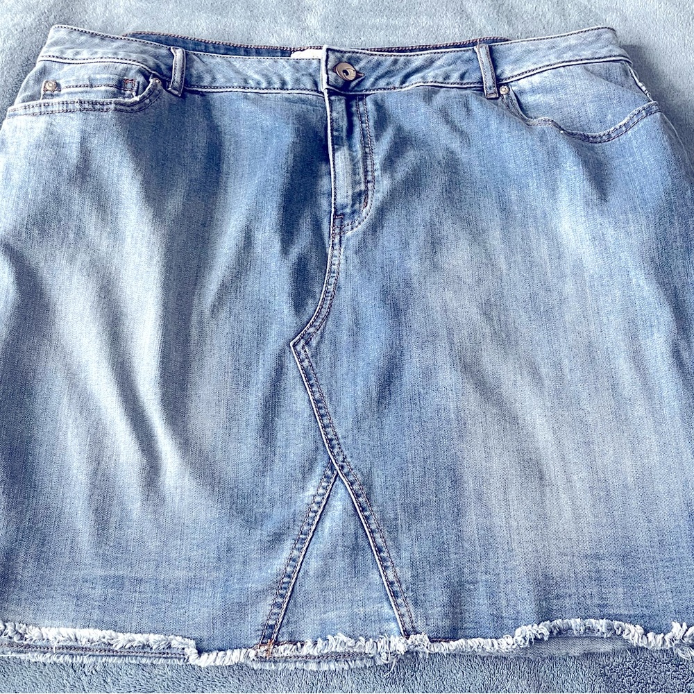 Plus size denim skirt